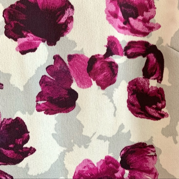 BANANA REPUBLIC Flower Dress Purple/Grey Size 00P - Picture 4 of 9